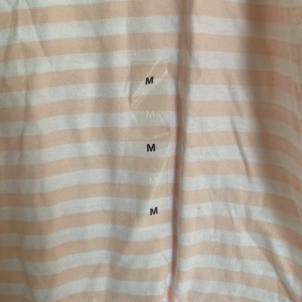 Style & Company Pink and White Stripes Womens Shirt Medium - Picture 3 of 4